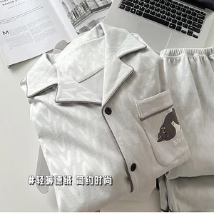 Đồ Ngủ Nhung Đức Quần Áo Mặc Nhà Cảm Giác Cao Cấp Cho Nam Mùa Thu Đông Dày Giữ Ấm Cỡ Lớn Mùa Thu Bộ Đồ Nam Mùa Đông