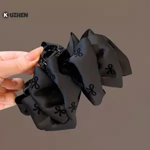 KUZHEN Pháp Retro Bong Bóng Nơ Vuốt Kẹp Nữ Thời Trang Cá Mập Tóc Phụ Kiện Tóc HOT