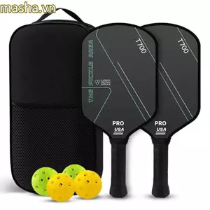 Bộ Vợt Pickleball, Mái Chèo Pickleball Bề Mặt Mờ Bằng Sợi Carbon, Thời Trang 16MM T700 USAPA Được Phê Duyệt Bóng Pickle Paddle