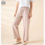 Phong cách Nhật Bản Phong cách Muji / Quần Pyjama Cotton nguyên chất kẻ sọc phong cách cặp đôi / Quần dài dáng rộng phong cách mỏng / Quần Pyjama mùa hè có thể mặc bên ngoài