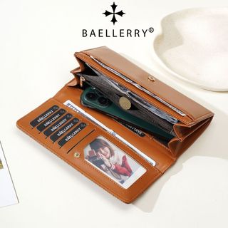 Ví nữ da PU trung tính cổ điển Ví đựng thẻ nhiều hộp đựng sức chứa lớn Dây kéo điện thoại Ví đựng tiền giấy