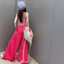 Áo Vest In Hình Số Bé Gái Mùa Hè Phong Cách Mới Trẻ Em Màu Sắc Tương Phản Cổ Tròn Slim fit Top
