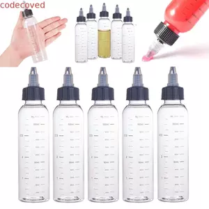 Dụng cụ trang điểm CODECOVED Hộp đựng sắc tố rỗng bằng nhựa Đo tốt nghiệp Chai mực xăm trong suốt