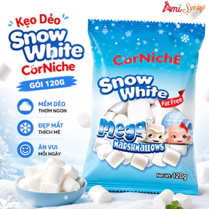 Kẹo Dẻo Snow White CorNiche Gói 120g Kết Cấu Kẹo Marshmallow Dẻo Mịn Như Tuyết, Ngọt Dịu Dễ Ăn