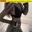 SNUGHOUSE Lưới Áo Sơ Mi, Thiết Kế Gợi Cảm Sheer Chất Liệu Fishnet Top, Màu Đen Skinny Rỗng Ra Vải Mềm Nhìn Xuyên Qua Tee Nữ Mặc