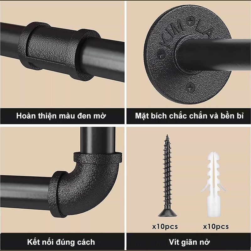 𝐎𝐥𝐢𝐟𝐞 tay u treo quần áo có tăng cứng ( sắt sơn tĩnh điện ) tặng kèm vít tắc kê Giá Treo Quần Áo treo tường Cài đặt dễ