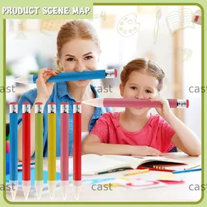 CAST Gỗ Lớn Bút Chì Sáng Tạo Văn Phòng Phẩm Món Quà Vui Vẻ Đồ Chơi Mới Lạ Có Tẩy Cho Họa Sĩ Nghệ Sĩ Sinh Viên