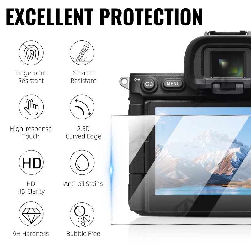 1-3 Chiếc Bảo Vệ Màn Hình LCD Camera Kính Cho Sony A9 A7S A7R A7CR A7C A77 A7 A1 V VI IV III II Camera 9H Kính Cường Lực Phim Cho Sony A9M3 A9M2 A1M2 A7M2 A7M3 A7M4 A7M5 A7RM2 A7RM4
