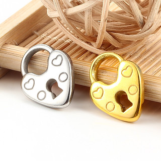 Quyến Rũ Thép Không Gỉ Khóa Trái Tim Tây Tạng Bạc Vàng Mặt Dây 14x19mm Lãng Mạn Cổ Trang Sức Làm Thủ Công DIY