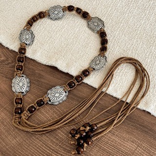 2026 Phù Hợp Với Dây Thắt Lưng Trang Trí Độc Đáo Bohemian Retro Phong Cách Dân Tộc Thắt Lưng Bện Nữ