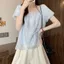 Mùa Hè 2026 Phong Cách Mới Pháp Nhẹ Nhàng Thêu Áo Sơ Mi Nữ Tính Khí Ngọt Ngào Phù Hợp Với Dáng Rộng Thịt-Covering Áo Sơ Mi Nhỏ Top Hợp Thời Trang