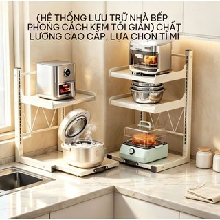 Giá để lò vi sóng kéo lò kéo bếp điều chỉnh giá để dụng cụ nhà bếp giá để gia vị trên bàn