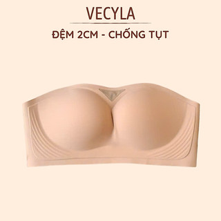Áo ngực VECYLA Áo lót không dây CHỐNG TỤT nâng ngực, Áo lót quây nâng ngực chất su đúc, Áo bra không dây