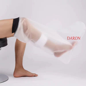 DARON Vỏ đúc chống thấm nước, Thiết kế kín Vòng bảo vệ vòi hoa sen, Phụ kiện tắm Nắp chân dưới Full Leg Cover Chất liệu chống nước Bảo vệ vết thương Bảo vệ đúc