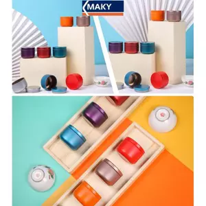 MAKY Di Động Đa Năng Màu Trơn Mini Hộp Thiếc Có Nắp Kín Trà Kín Bình Đóng Hộp Hộp Đựng Trà Thiếc Nhỏ Có Thể Tặng VN