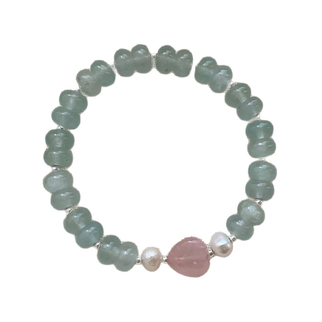 Vòng tay Chalcedony tự nhiên trong suốt phong cách Trung Quốc mới