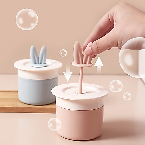 Cốc tạo bọt dầu gội sữa rửa mặt, cốc tạo bọt dầu gội máy tạo bọt tai thỏ thiết kế nhỏ gọn tiện dụng 88840