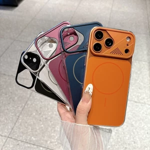 Thích hợp cho iPhone18 Vỏ điện thoại từ tính AG Frosted Back Panel Apple 17promax Lens Bảo vệ chống sốc toàn diện