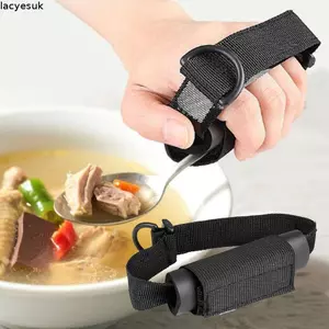 Vòng bít dụng cụ hỗ trợ LACYESUK, Giá đỡ tay cầm đàn hồi, Hỗ trợ kẹp yếu thực tế Hỗ trợ chống lắc Thìa có thể điều chỉnh Nĩa cố định Dây đeo di động giới hạn