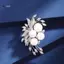 JULYHOT Thời Trang Tính Khí Đuôi Phượng Hoàng Hoa Ngọc Trai Thổ Cẩm Dành Cho Nữ Quần Áo Áo Áo Phụ Kiện Quà Tặng Massivedeals