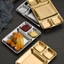 Khay ăn tối chia LACYESUK, Đĩa nhúng gia vị BBQ bằng thép không gỉ 3 / 5 lưới, Khay đựng đồ ăn nhẹ bền bỉ phong cách Hàn Quốc dày đa năng Cắm trại