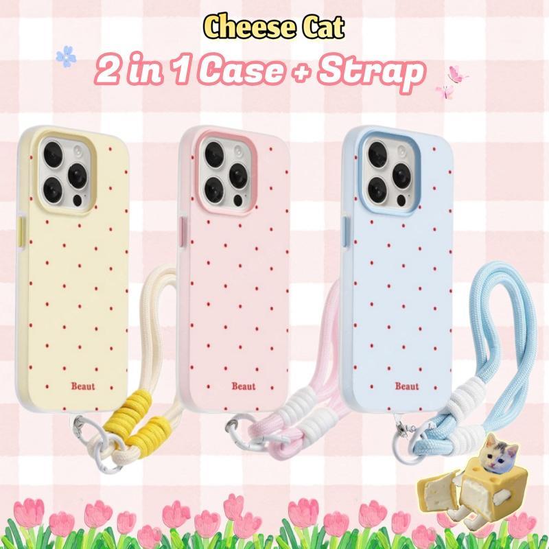 ins Ốp lưng iPhone toàn màn hình chấm đỏ cho iPhone 14 16 17 15 Plus 11 12 13 Pro Max XR Xs Max 7 8 Plus