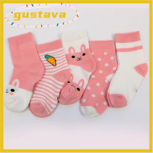 Tất trẻ sơ sinh GUSTAVA Giữ ấm 1-3-6 tuổi Họa tiết thỏ bé trai và bé gái