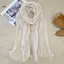 JULYHOT Phong Cách Hàn Quốc Vải Lanh Cotton Gấp Khăn Cho Nữ Mỏng Màu Nguyên Chất Đơn Giản Trận Đấu Dài Vai Quấn Ne Ấm Khăn Lụa Massivedeals