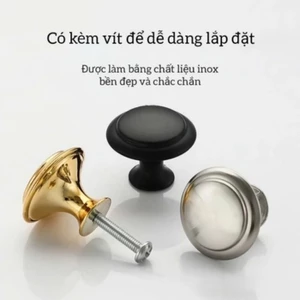 Combo 2,3,5 Núm Cửa Inox Tròn Kèm Ốc, Tay Nắm Kéo Các Cánh Cửa Cho Đồ Dùng Nội Thất-TOOLIX
