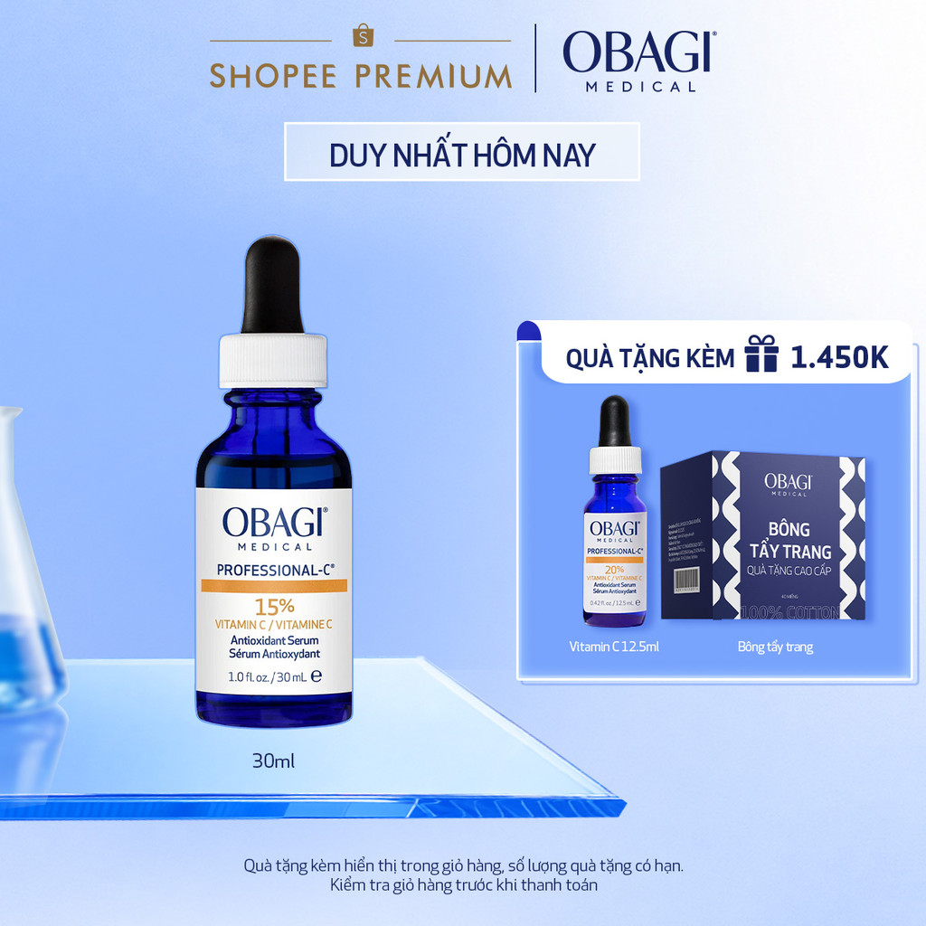 [VOUCHER SVIP 20%] Serum Vitamin C 15% Dưỡng Sáng Da & Chống Oxy Hóa Obagi Professional-C 30ml