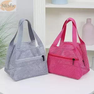 Túi đi biển lưới NKSFX​​, ​​Dung tích lớn​​ Túi đựng đồ giặt khô nhanh, ​​Lưới thoáng khí nhẹ​ Có thể gập lại​​ Dụng cụ tắm Phụ nữ sử dụng hàng ngày​​