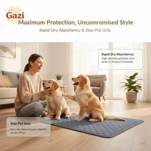 Thảm tập chó có thể giặt được Thảm tập thú cưng chống thấm nước có thể tái sử dụng Thảm trải giường cho chó thấm hút chống trượt cho chó con mèo Chó nhỏ vừa lớn [VN]