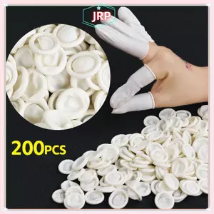 JRP 200 chiếc/túi Bao ngón tay cao su dùng 1 lần bảo vệ đầu ngón tay, găng bọc ngón tay cho chăm sóc móng, làm nail