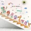Decal dán tường cho bé Orange đoàn thú decor phòng ngủ, tủ quần áo cho bé, dán chi tiết rời