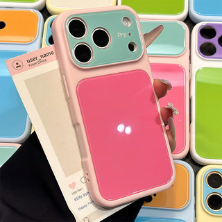 Ốp lưng Dopamine Hit Color Acyrlic dễ thương cho iPhone 13 14 15 16 17 Pro Max 17Pro Ốp lưng da Cửa sổ lớn Bảo vệ Camera
