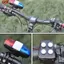 Đèn led cảnh sát xe đạp ECK 6 + 4 tiếng còi báo động lớn et chuông còi xe đạp Nóng