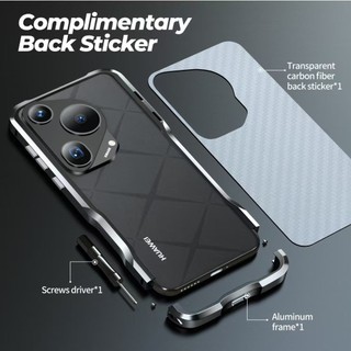 [JLK] Ốp Lưng Nhôm Cho Huawei Pura 80 70 Ultra 70 Pro + Ốp Lưng P80 P70 Pro P70 P80 Khung Kim Loại Siêu Chống Sốc Vỏ Điện Thoại