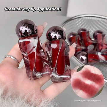 Gege Bear Trong Suốt Nhỏ Ice Mousse Lip Mud Velvet Matte Son Môi Chống Thấm Nước Lâu Dài