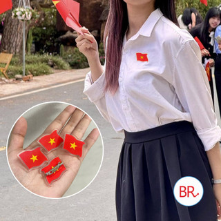 [có sẵn- hỏa tốc hcm]Pin cài áo lá cờ Việt Nam-Cài áo học sinh,balo cờ đỏ sao vàng,quà lưu niệm yêu nước Việt Namngày2/9
