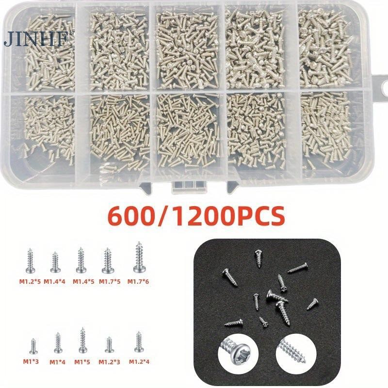 JINHF 600 / 1200PCS Crosshead Kim Loại Vít Phân Loại Bộ Thu Nhỏ Tự Khai Thác Vít DIY Phụ Kiện HOT
