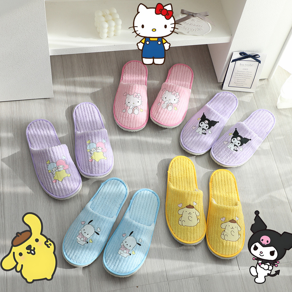 Chất Lượng Cao Dễ Thương Sanrio Chống Trơn Trượt Nhà Khách sạn B & B Dép Trong Nhà Hoạt Hình Dùng Một Lần