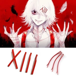 Tokyo Ghoul JUZO SUZUYA REI Cùng Phong Cách Tóc Cosplay Mũ Đội Đầu Màu Đỏ