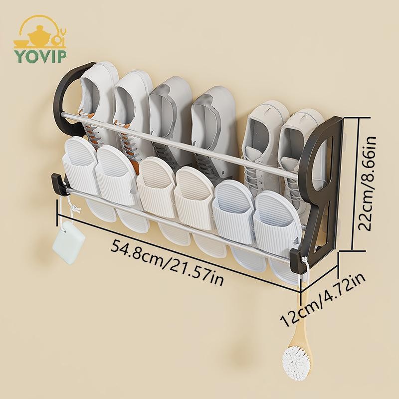 Giá để giày treo tường đa năng cho dép, phòng tắm, bếp, cửa sau, không cần khoan, dùng cho nhà ở VN