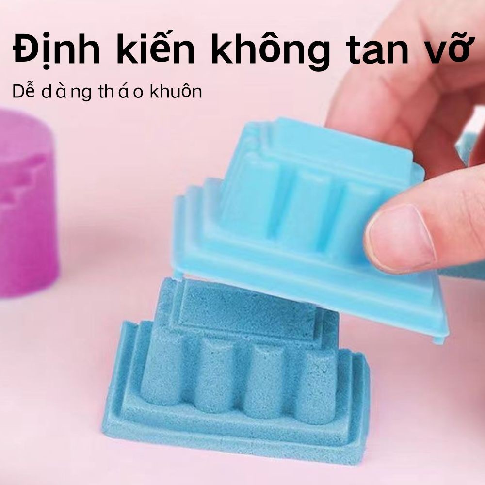 Kinetic Motion Sand Playset with Molds Inflatable Safe Non-toxic Space Sand Toys for Kids