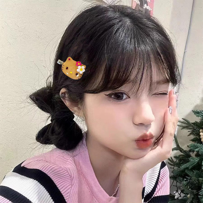 Kẹp tóc Sanrio Kulomi Mèo màu đen ngọt ngào, phù hợp cho mùa hè