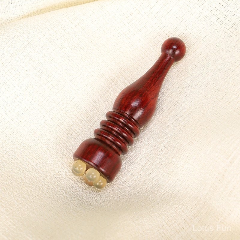Chùa hình gỗ hồng mộc Hạt sừng Cừu góc bóng Massage mắt Mặt căng Massage Stick Điểm Chăm sóc da Làm đẹp