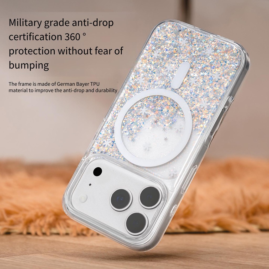 Switcheasy iPhone 17Pro Ốp điện thoại từ tính i17 Pro max Srarfield M Night Ice Snow Bao gồm tất cả Dây buộc chuyển màu trong suốt 17air