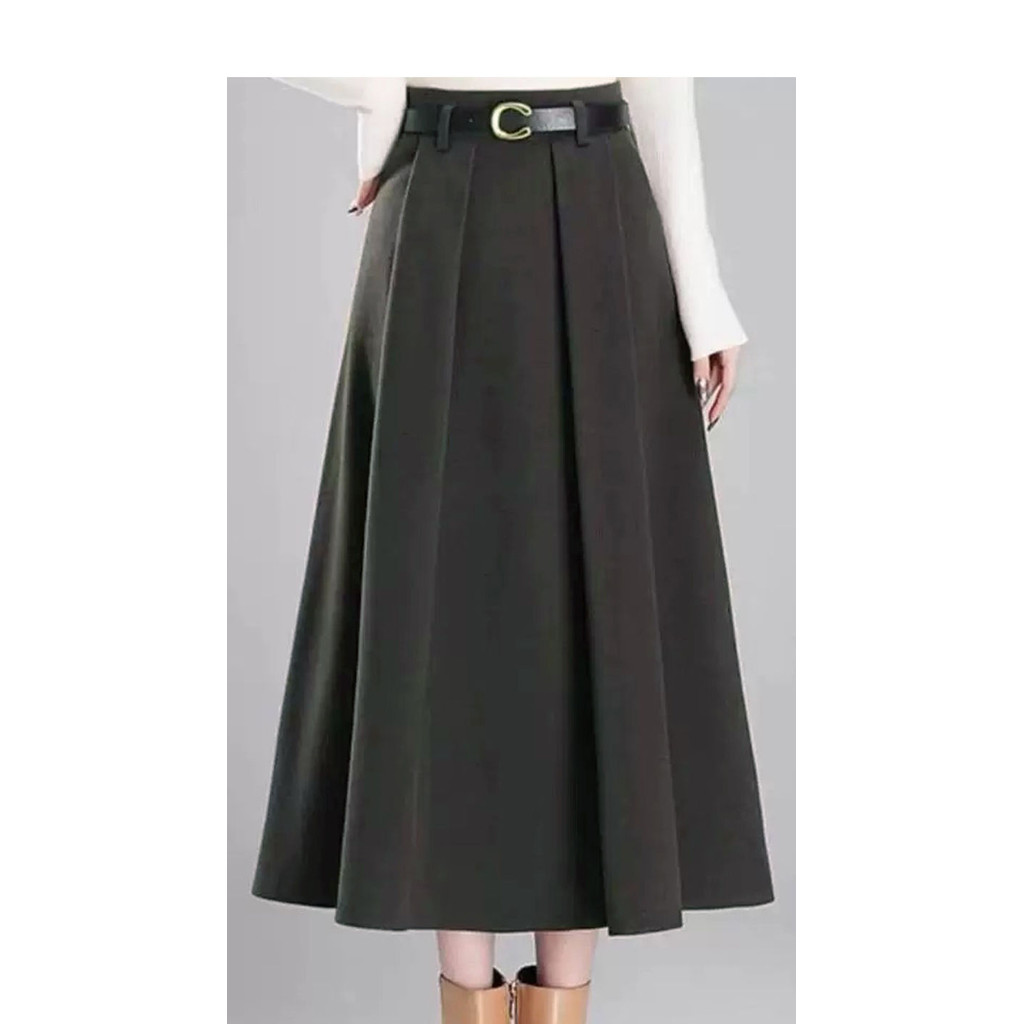 Mutu Pháp Retro Xếp Ly Váy Nữ Mùa Xuân 2026 Phong Cách Mới Cao Cấp Ôm Hơn Nhìn Giữa Chiều Dài Len Chữ a Váy