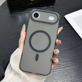 Ống điện thoại cứng PC trong suốt siêu mỏng từ tính cho iPhone 17 Air 16 15 14 13 12 11 Pro Max 14 15 Plus Ống sau trong suốt