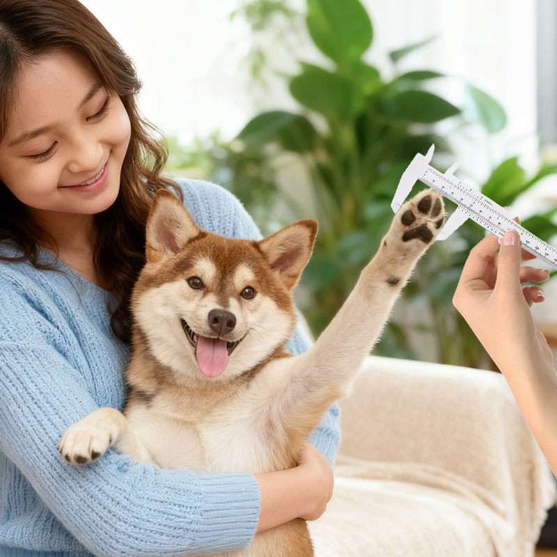 HamshMoc Thú Cưng Dụng Cụ Đo Chính Xác Caliper Trượt Mịn Di Động Kích Thước Đa Năng Cho Chó Mèo Tất Cả Các Giống